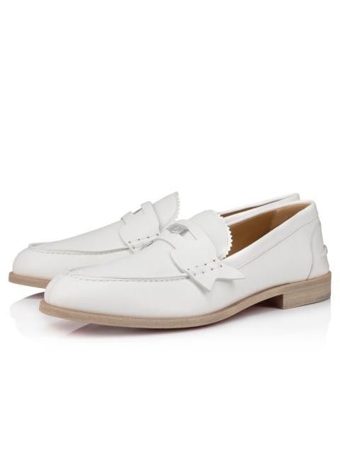 Christian Louboutin o1s1wg110425 Penny Flat Calf Ds in White Size US 10.5 / EU 43-44 - 1 Preview