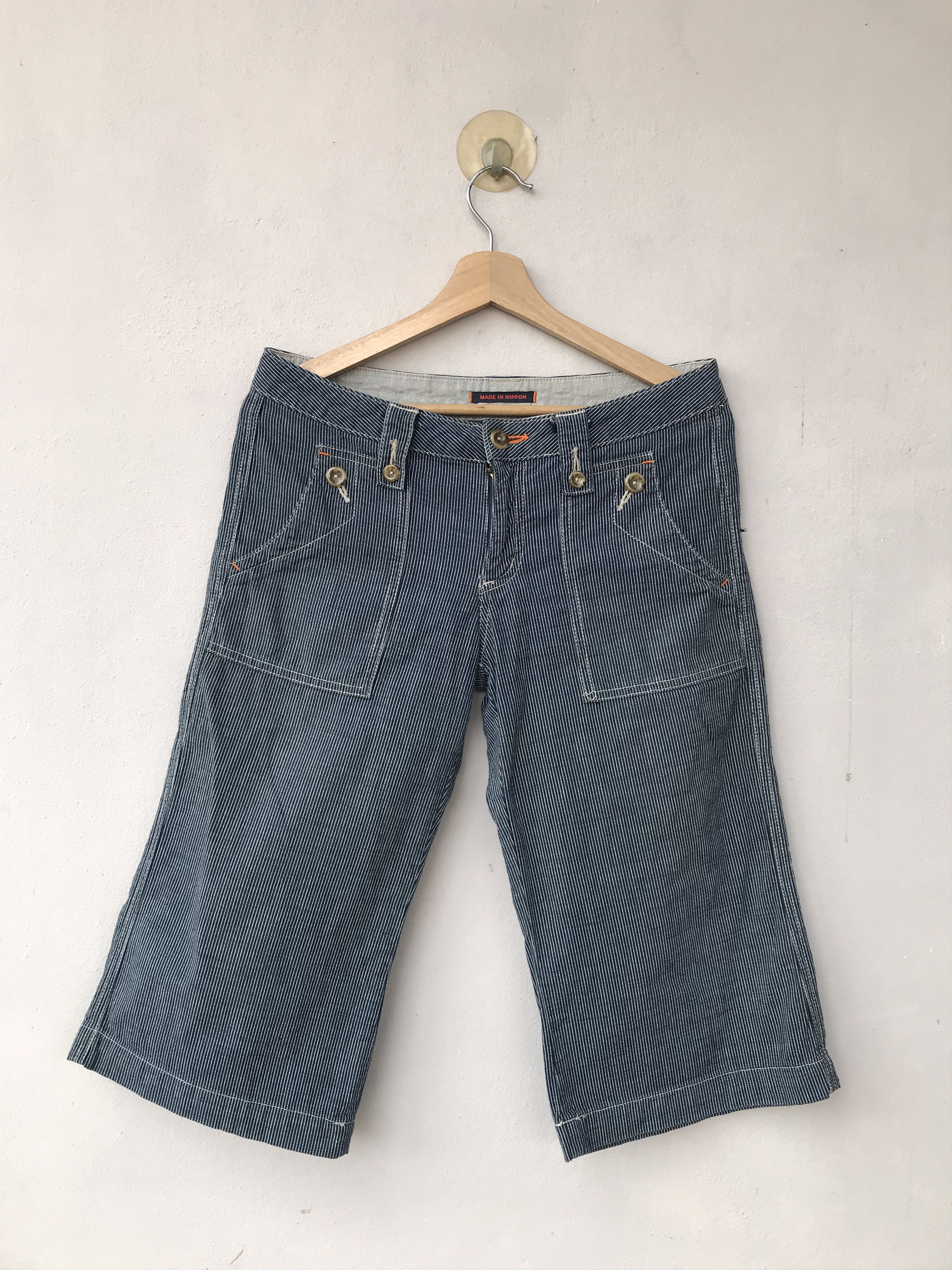 Japanese Brand Vintage Et Boite Stripe Short Pants Size US 32 / EU 48 - 1 Thumbnail