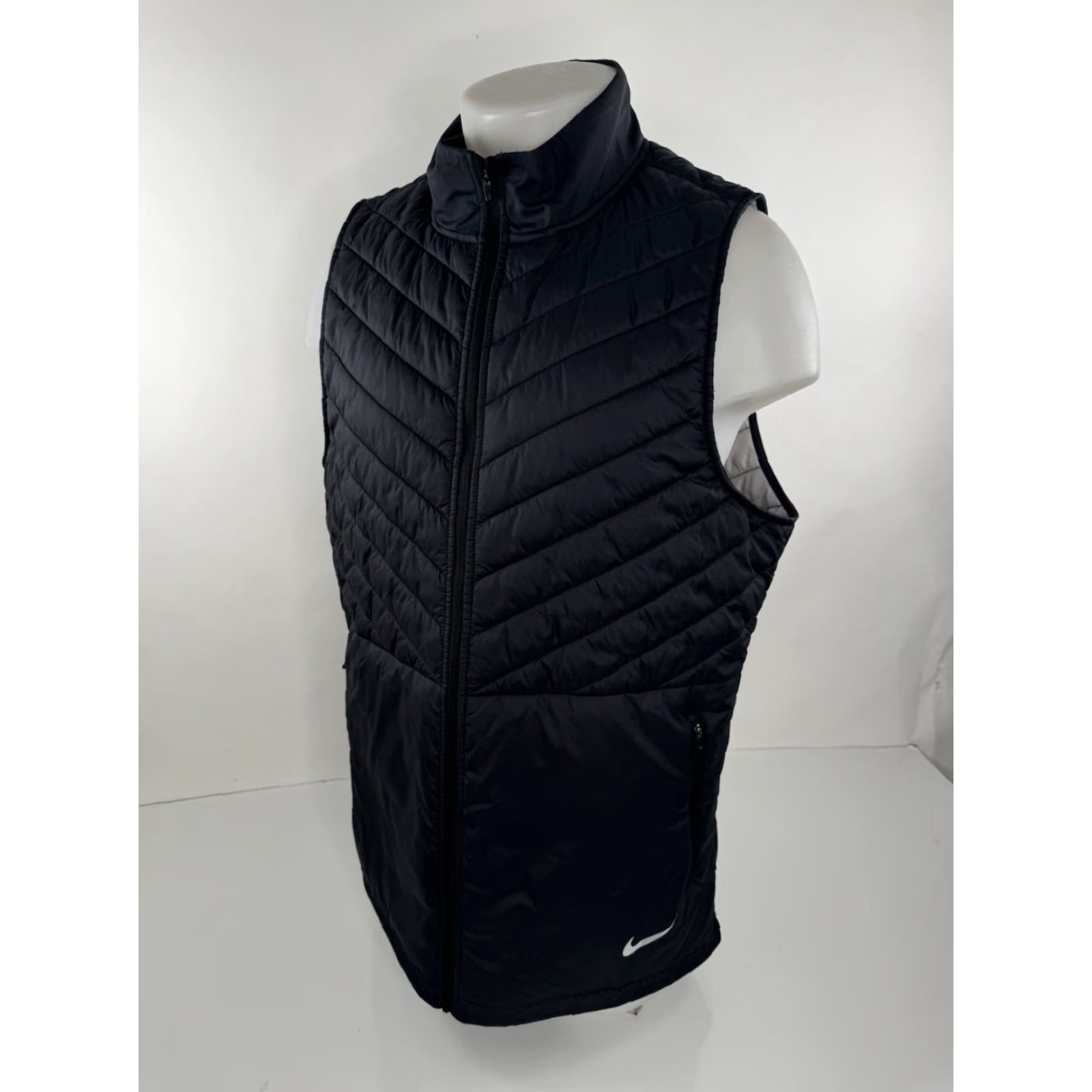 Nike NIKE AEROLAYER Running Mens Zip Quilted L Vest - EXCELLENT Shirt Vest Mens L Black Size US L / EU 52-54 / 3 - 2 Thumbnail