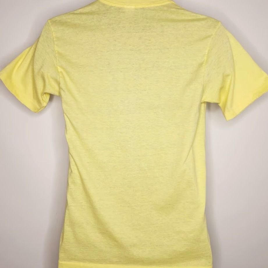 Vintage VINTAGE Rockin Robics Fitness Night T Shirt Mens Large 80s Made In USA Yellow Cotton Blend Graphic Tee Size US L / EU 52-54 / 3 - 5 Thumbnail