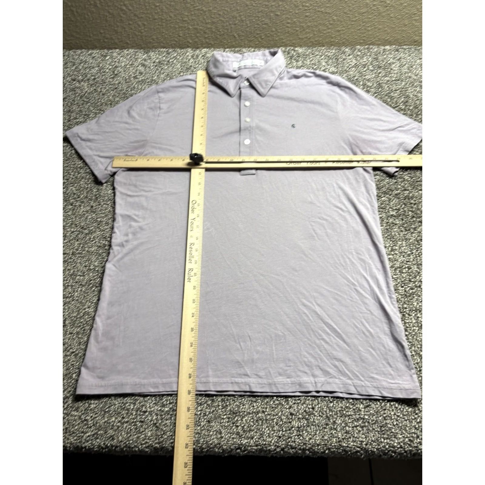 Vintage Criquet Polo Shirt Mens XL Purple Lavender Short Sleeve Slim Fit Stretch Golf Shirt Size US XL / EU 56 / 4 - 4 Thumbnail