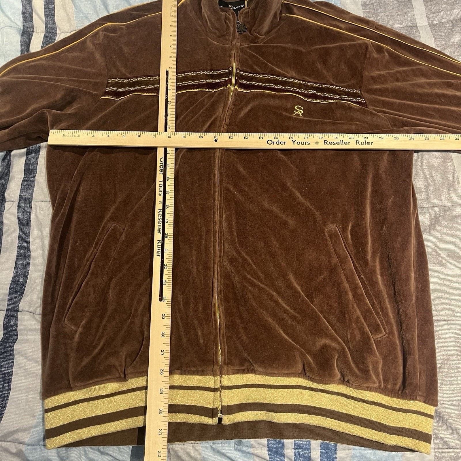 Stacy Adams VTG Stacy Adams men's XL brown full zip fleece tracksuit Size US XL / EU 56 / 4 - 3 Thumbnail