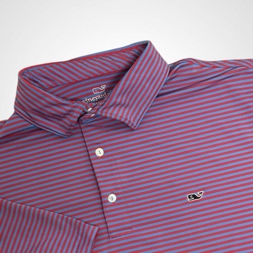Vineyard Vines Vineyard Vines Purple/Pink Striped Polo Shirt Men XL Size US XL / EU 56 / 4 - 1 Thumbnail