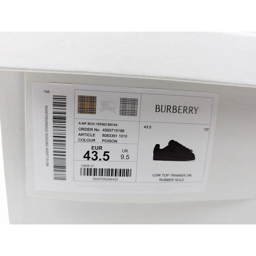 Burberry o1rshd1 Low-Top Trainer on Rubber Sole in Poison Size US 10.5 / EU 43-44 - 23 Thumbnail