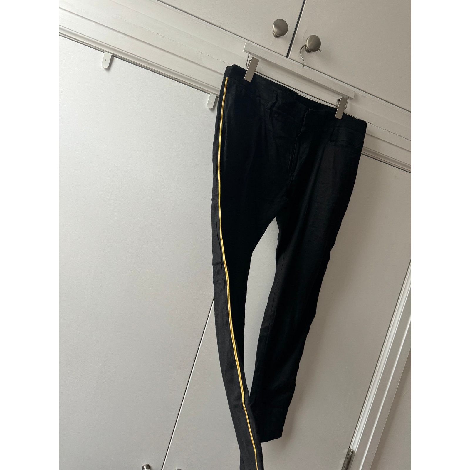 Dries Van Noten Gold Piped Trousers Size US 34 / EU 50 - 2 Thumbnail