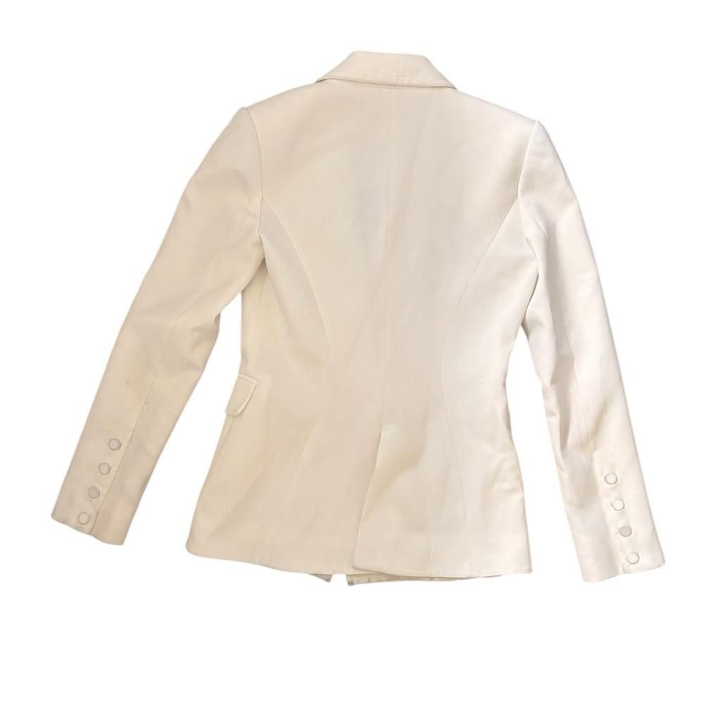 Jonathan Simkhai Jonathan Simkhai Double-Breasted Crepe Blazer White Size 4 Size S / US 4 / IT 40 - 9 Thumbnail