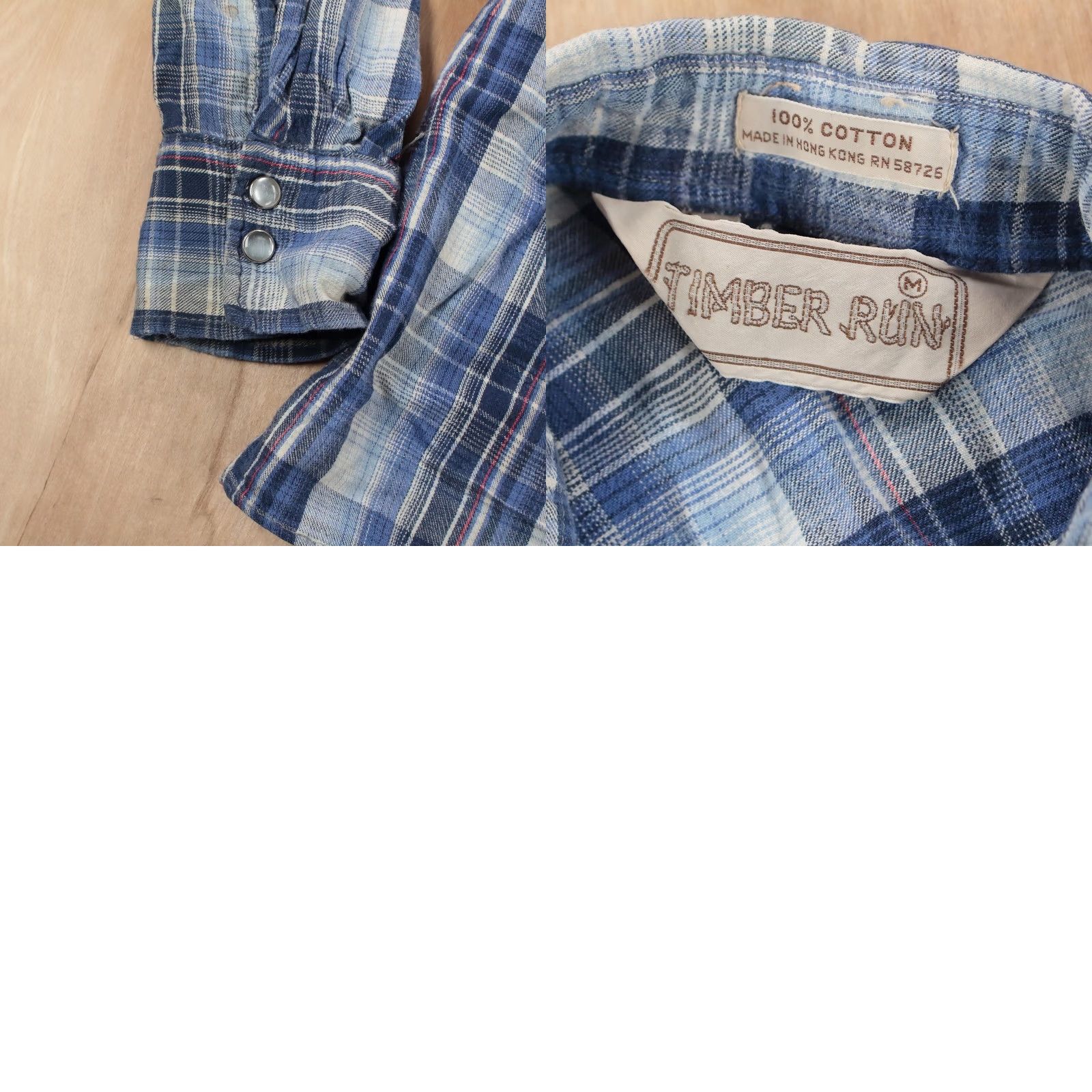 Vintage VINTAGE Timber Run Shirt MEDIUM 80s 90s distressed grunge snap front flannel Mens Size US M / EU 48-50 / 2 - 8 Thumbnail