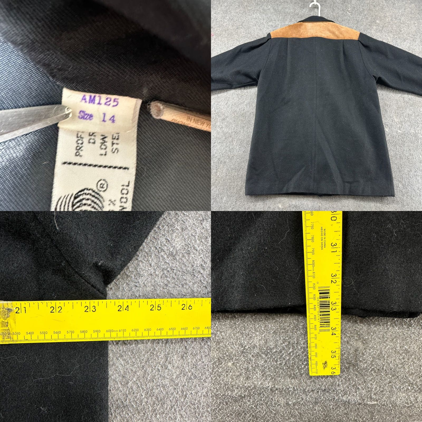 Vintage VINTAGE Stephanie Mathews Coat 14 Black Wool Shawl Collar Long Overcoat 90s Womens Size XL / US 12-14 / IT 48-50 - 8 Thumbnail