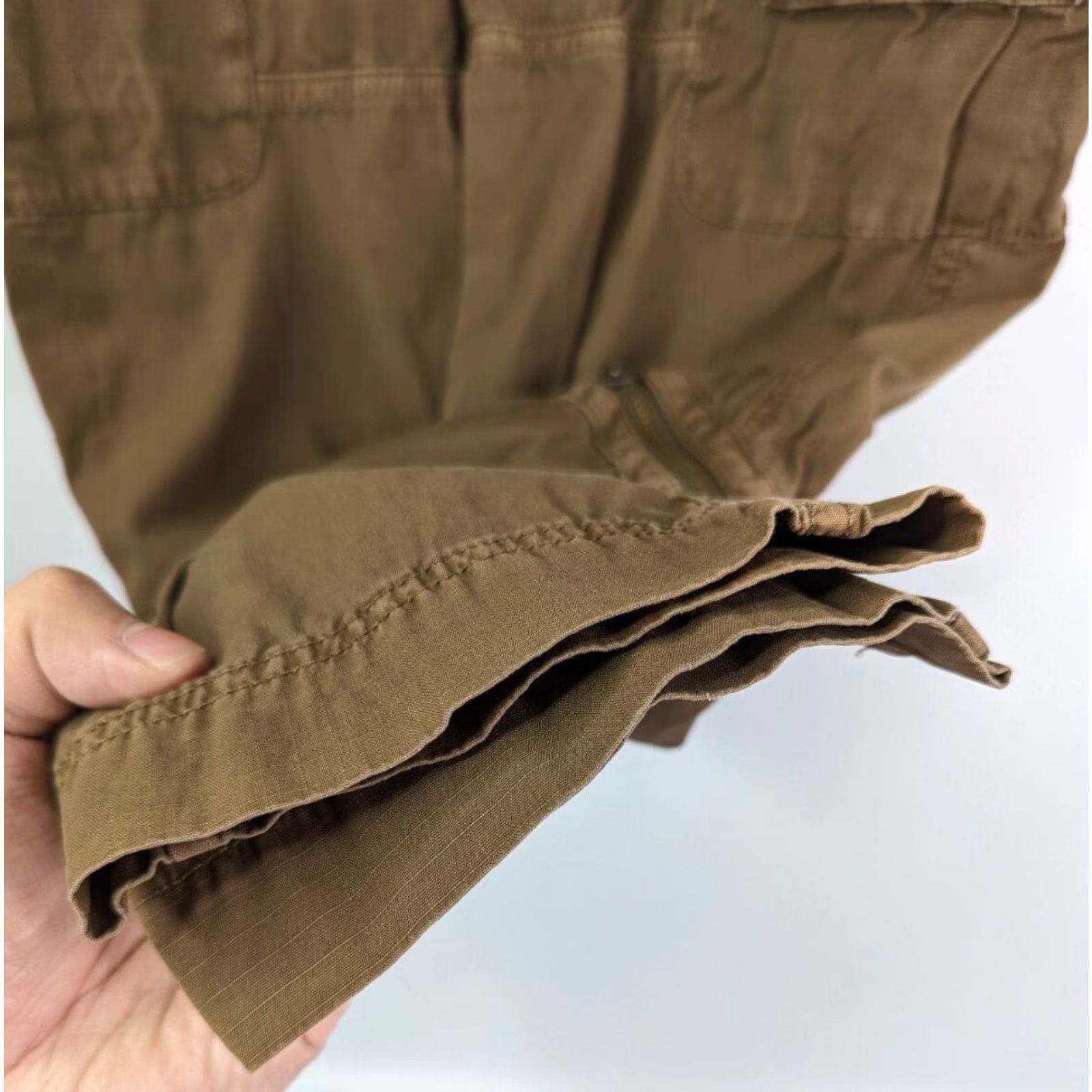 J.Crew VINTAGE J.CREW Women's Pants City Fit Capri Chino Ripstop Cargo Light Brown Size 4 Size 27" / US 4 / IT 40 - 4 Thumbnail