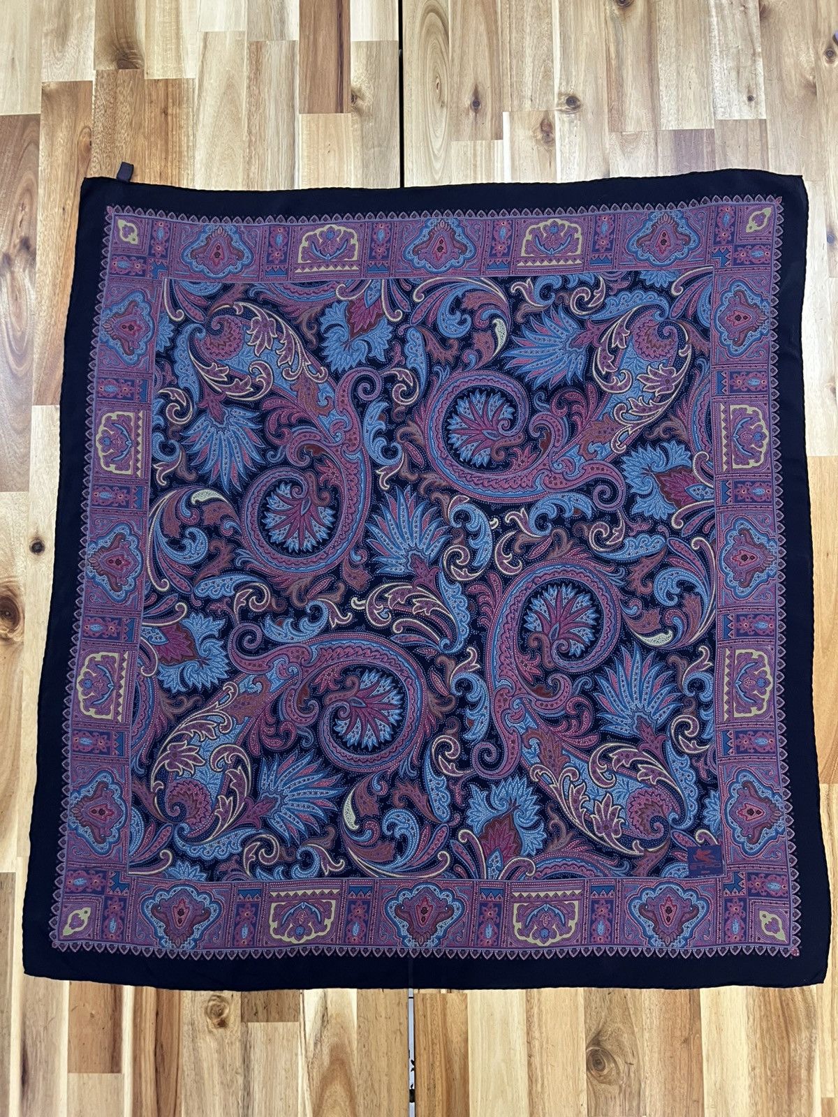 Etro Etro Silk Paisley Printed Square Shaped Sheer Scarf Size ONE SIZE - 13 Thumbnail