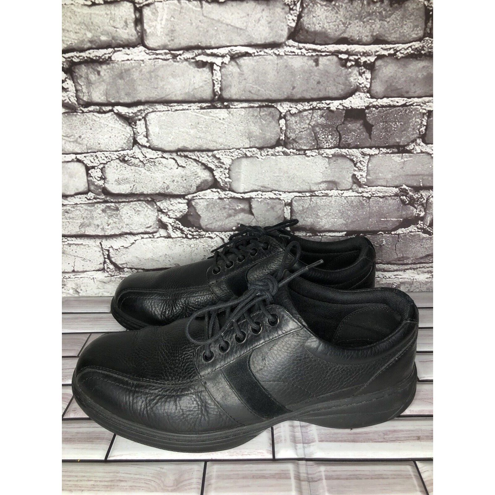 Other ABEO 24/7 Upland Black Leather Slip Resistant Oxfords Shoes Size US 11 / EU 44 - 5 Thumbnail
