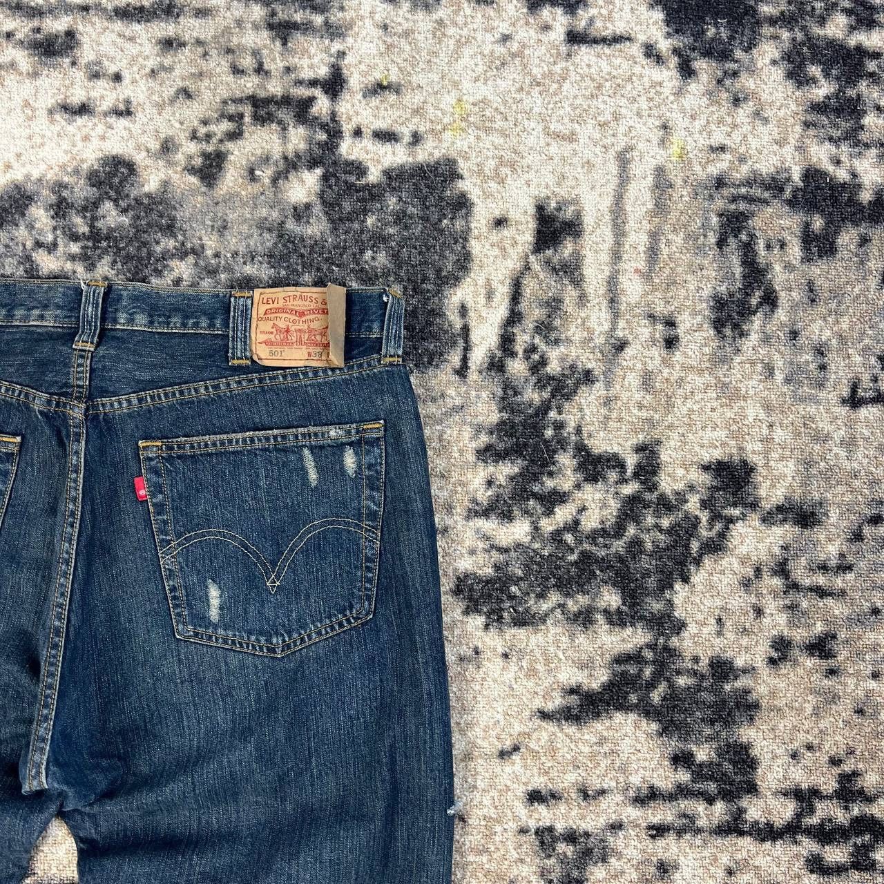 Levi's 501 Levis Vintage Y2K Distressed Style Baggy Denim Jeans Size US 38 / EU 54 - 3 Thumbnail