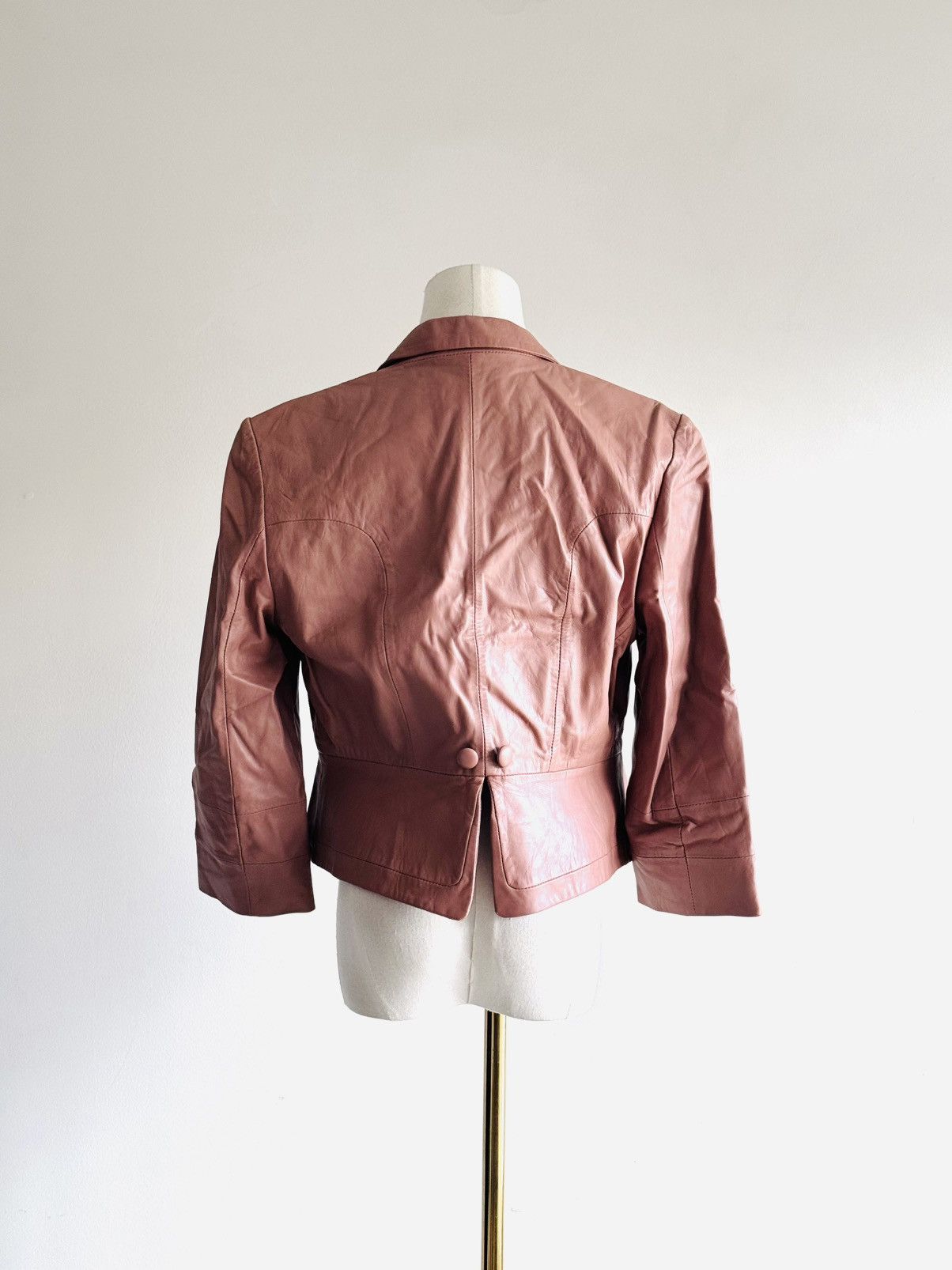 Kenzo Kenzo Lambskin Leather rose cropped blazer sz 42 Size M / US 6-8 / IT 42-44 - 2 Thumbnail