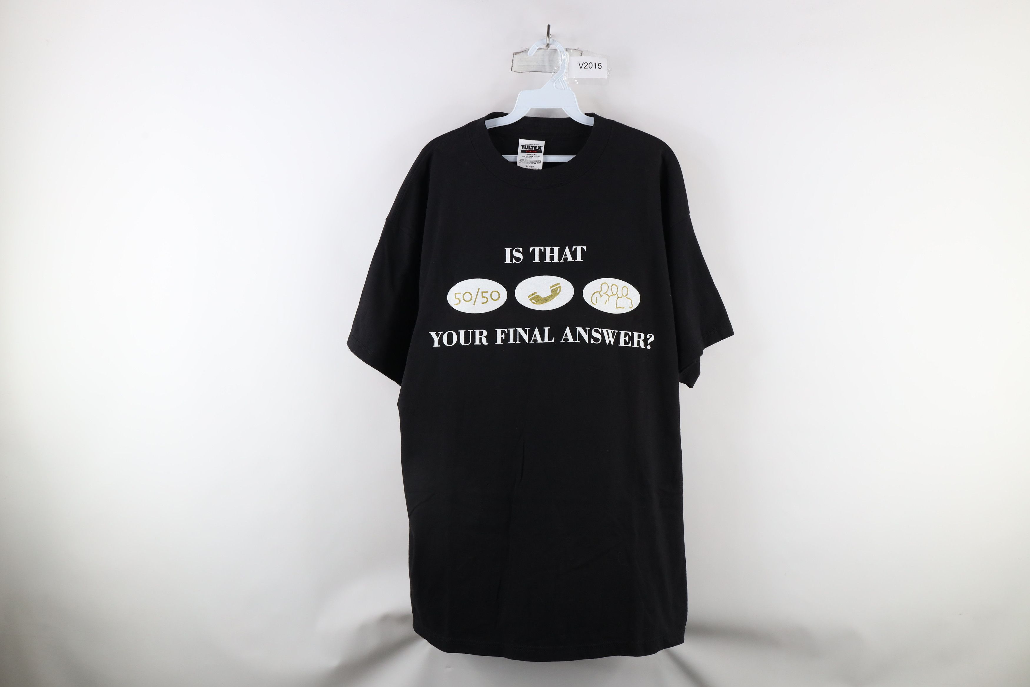Vintage Vintage 90s Answer Who Wants to Be A Millionaire T-Shirt Size US XL / EU 56 / 4 - 1 Thumbnail