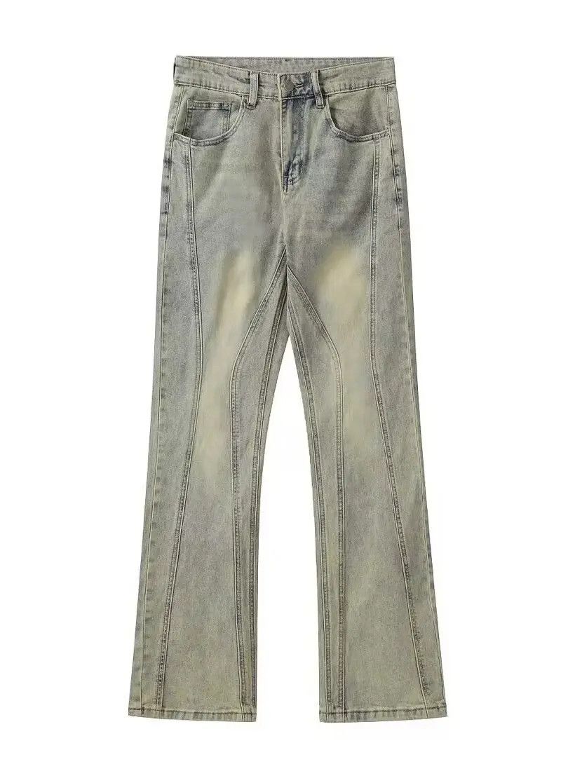 Japanese Brand × Jean Retro straight tube micro flared patchwork jeans Size US 32 / EU 48 - 6 Thumbnail