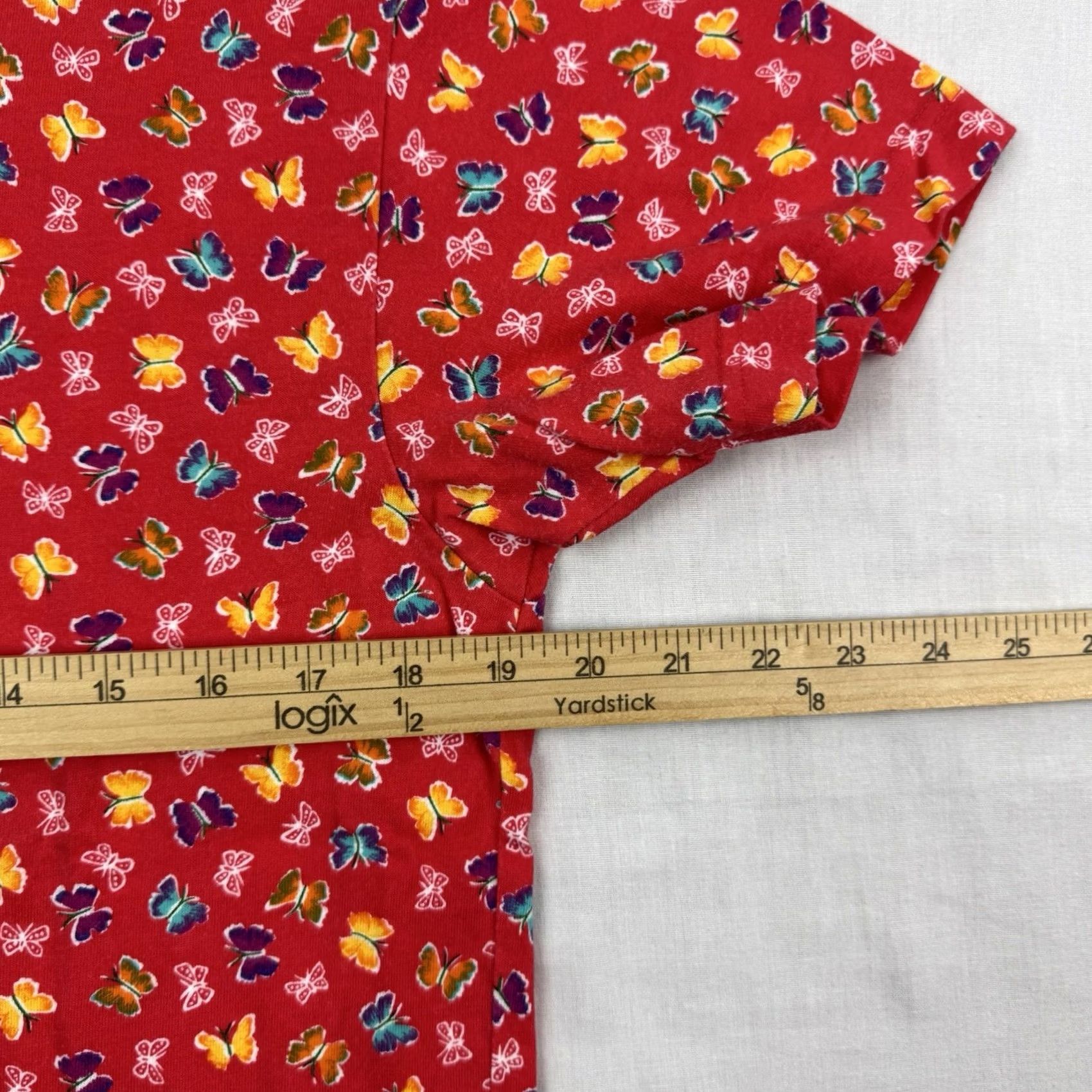 Vintage VINTAGE Liz Sport T Shirt Womens Large Butterfly Print All Over Nature Y2K Size L / US 10 / IT 46 - 6 Thumbnail