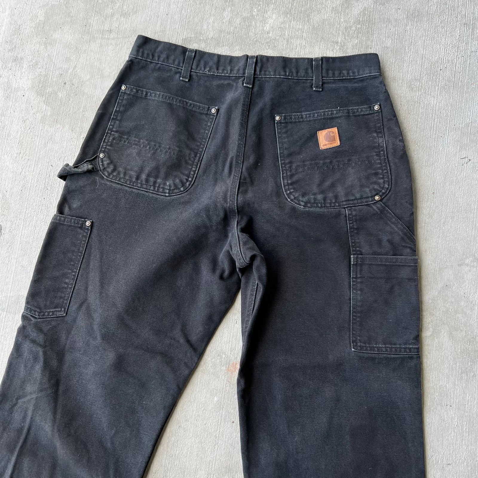 Carhartt Vintage Y2K Carhartt black double knee work carpenter pants Size US 33 - 6 Thumbnail