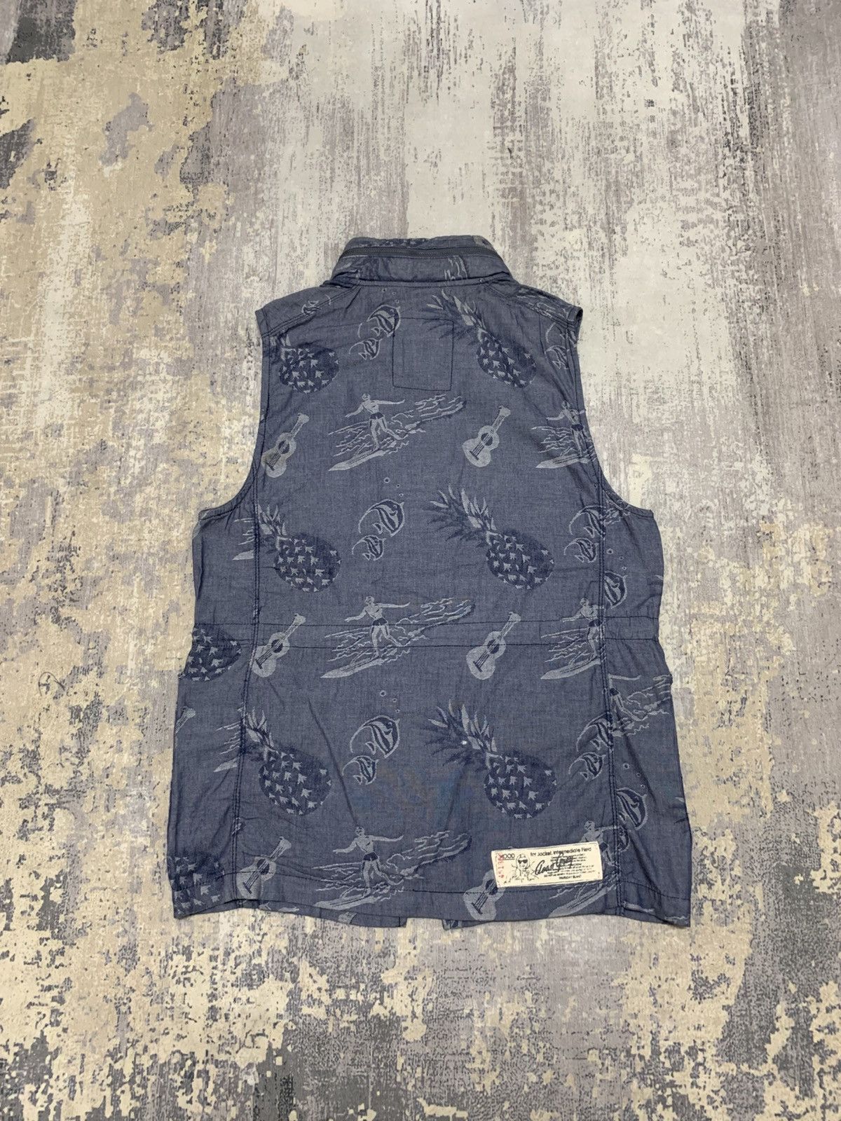 Japanese Brand Japanese Brand Hawaiian Motif Outdoor Hooded Vest Size US S / EU 44-46 / 1 - 5 Thumbnail