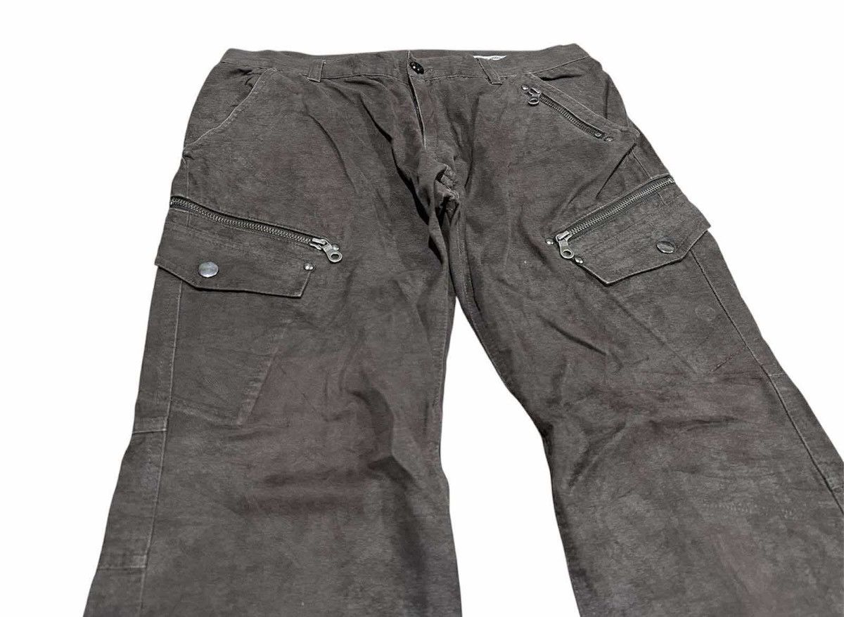 semanticdesign 🔥Sick Y2K Semantic Design Coated Cargo Pants Flared Zipper Size US 32 / EU 48 - 2 Thumbnail