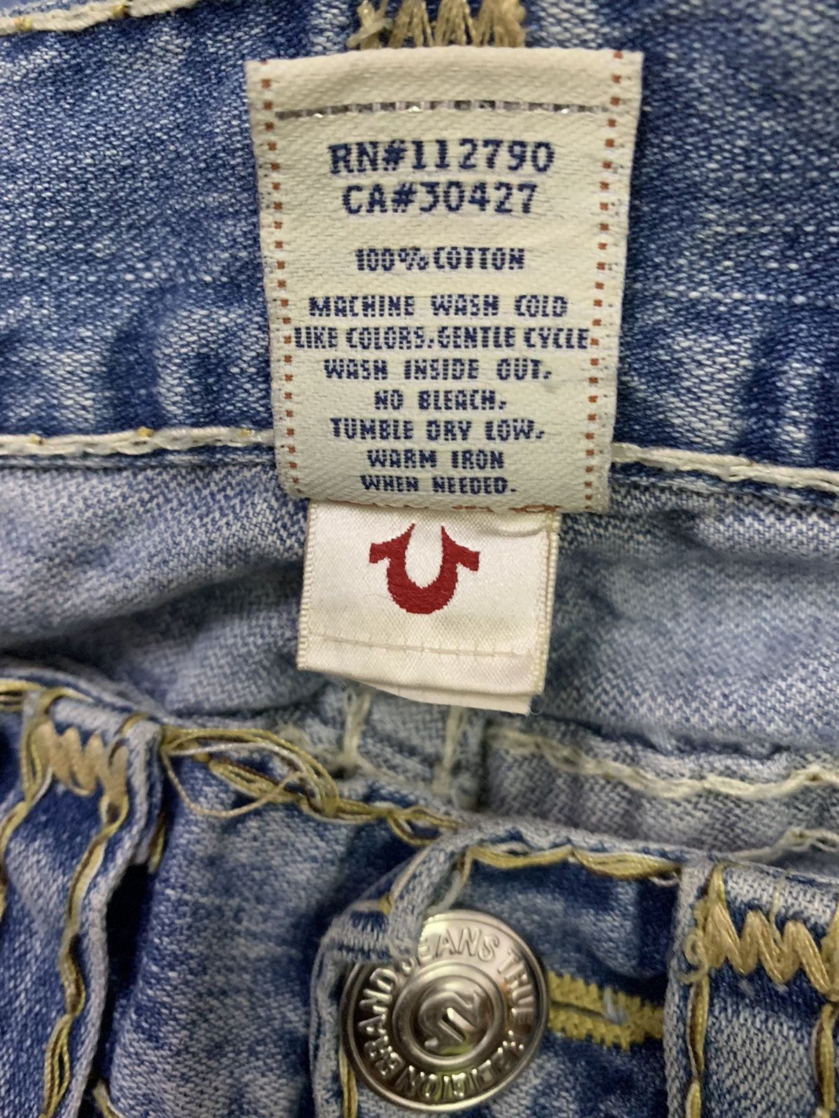 True Religion True Religion Ripped Denim Size US 33 - 10 Thumbnail