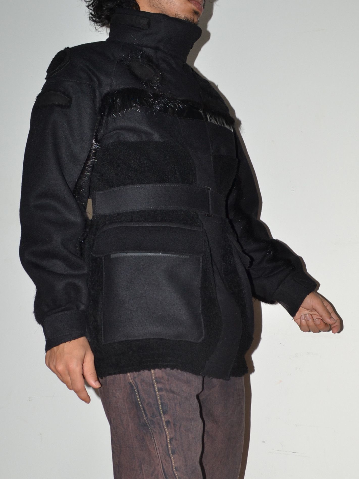 Prada FW2007 Sheep & Nutria Fur Trimmed Wool Military Jacket Size US M / EU 48-50 / 2 - 3 Thumbnail