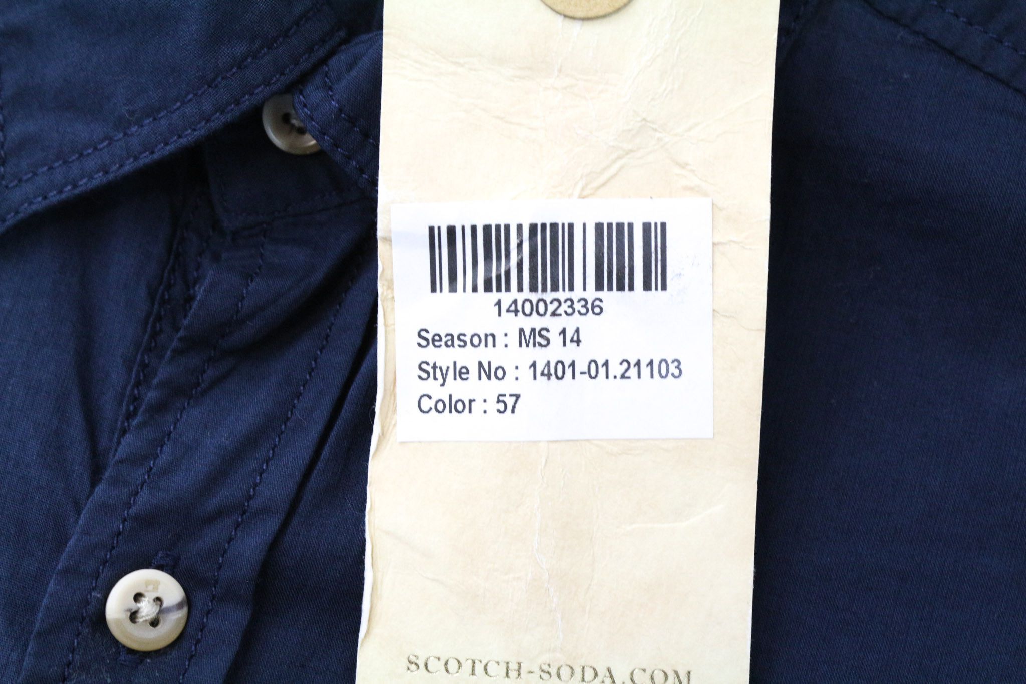 Scotch & Soda AMS COUTURE M Navy Pocket Button-Up Shirt 74789 Size US M / EU 48-50 / 2 - 5 Thumbnail