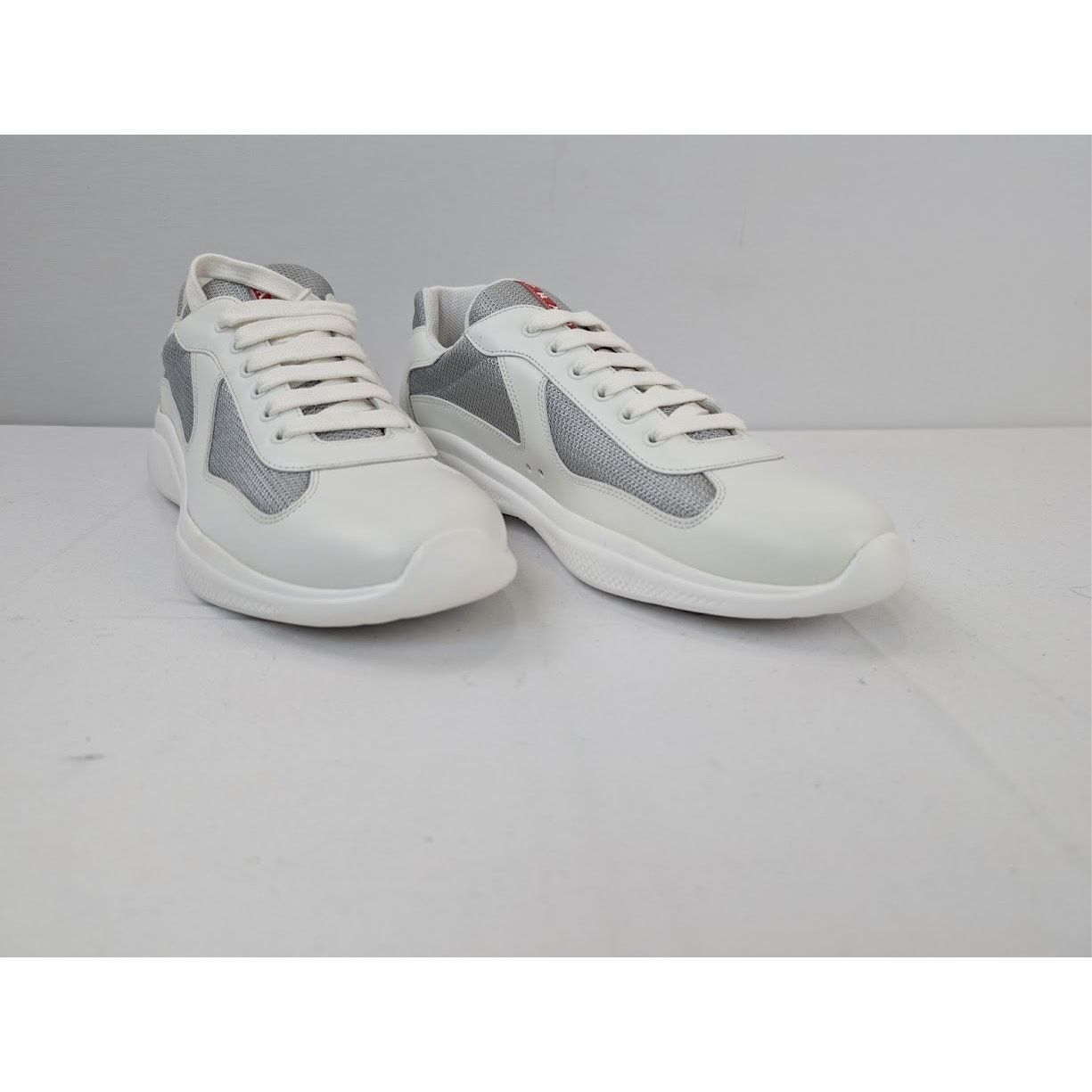 Prada o1rshd1 Calzature Uomo Sneakers in Bianco Argento Size US 12 / EU 45 - 5 Thumbnail