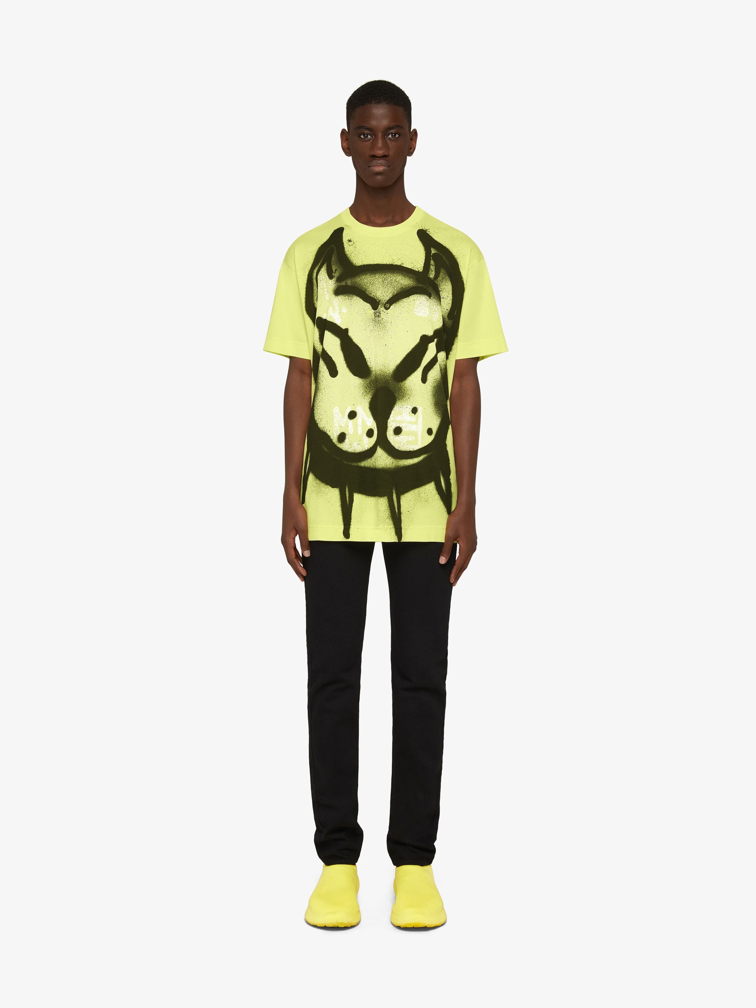 Givenchy x Chito Yellow Graffiti Dog Oversized T-Shirt Size US XL / EU 56 / 4 - 2 Thumbnail