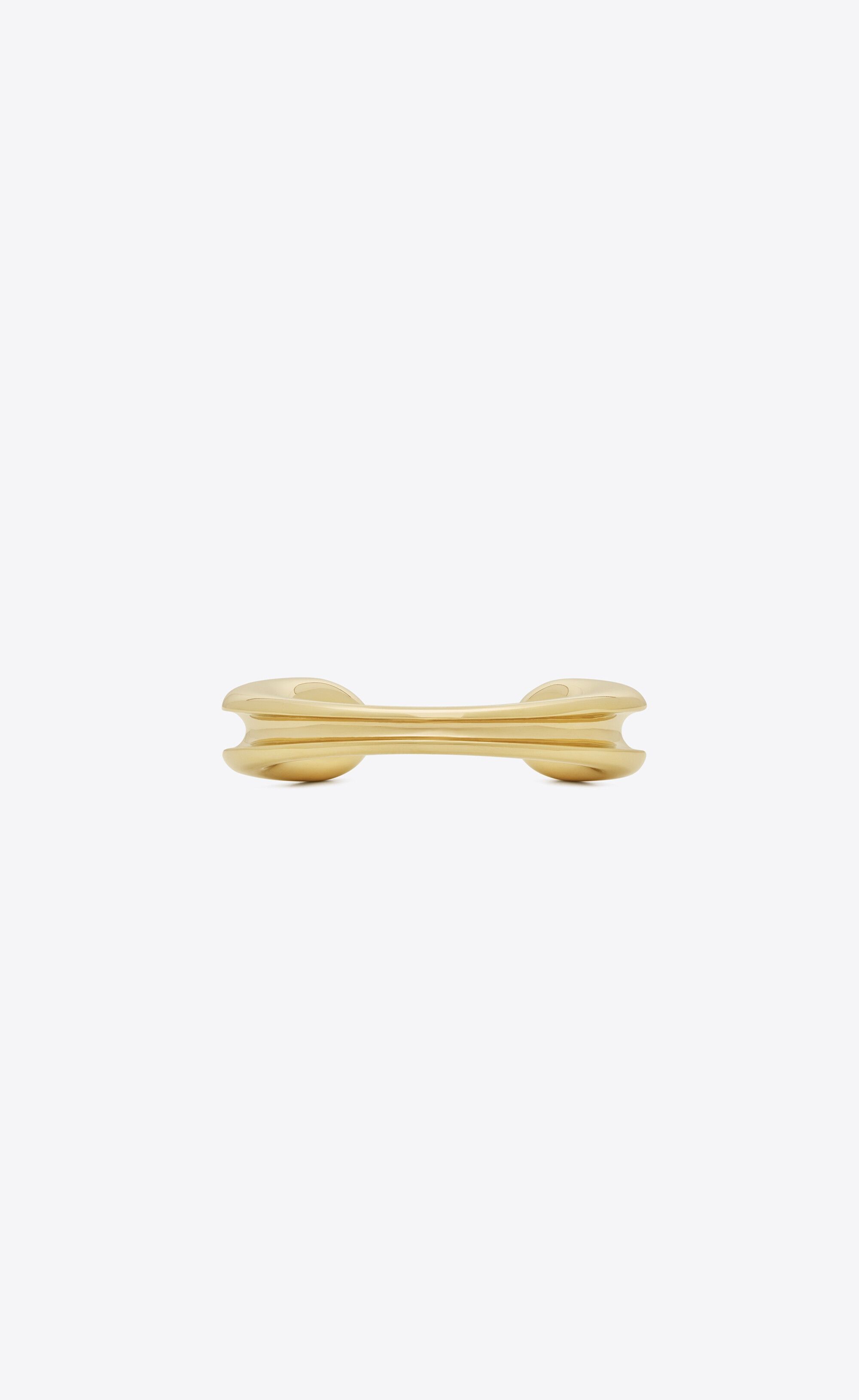 Saint Laurent Paris o1la1rc1a1025 Size: M / Bone Bracelet in Metal in Gold Size ONE SIZE - 2 Thumbnail