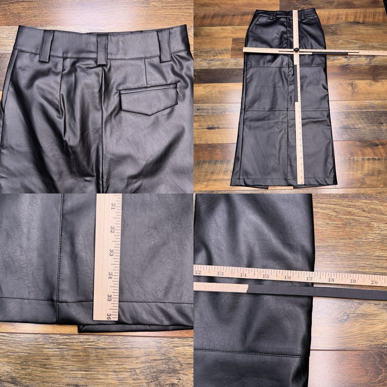 Forever 21 FOREVER 21 Skirt Womens Small Black Faux Leather Maxi Skirt New Zip High Rise Logo Solid Urban Punk Biker Metal City Casual Party/Cocktail Size 28" / US 6 / IT 42 - 8 Thumbnail