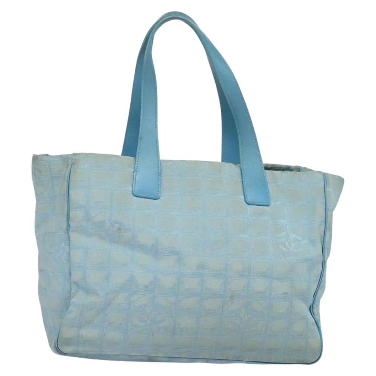Chanel CHANEL New Travel Line Tote Bag Nylon Light Blue CC Size ONE SIZE - 2 Thumbnail