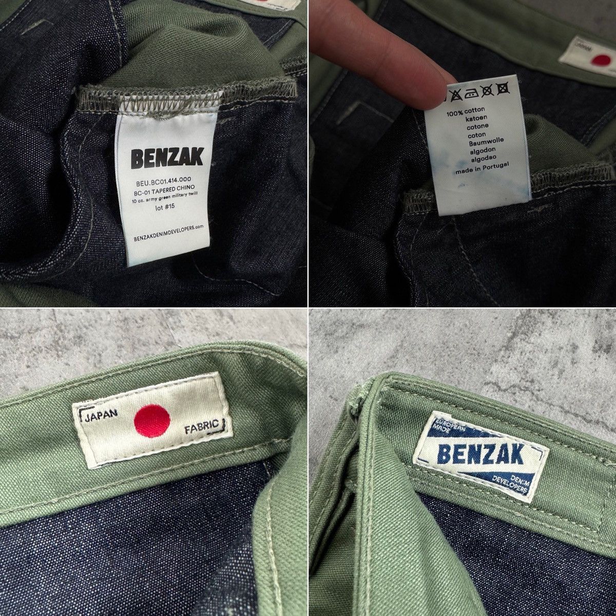 Benzak Denim Developers Benzak Denim Developers Tapered Chino Green Military Pants Size US 30 / EU 46 - 22 Thumbnail