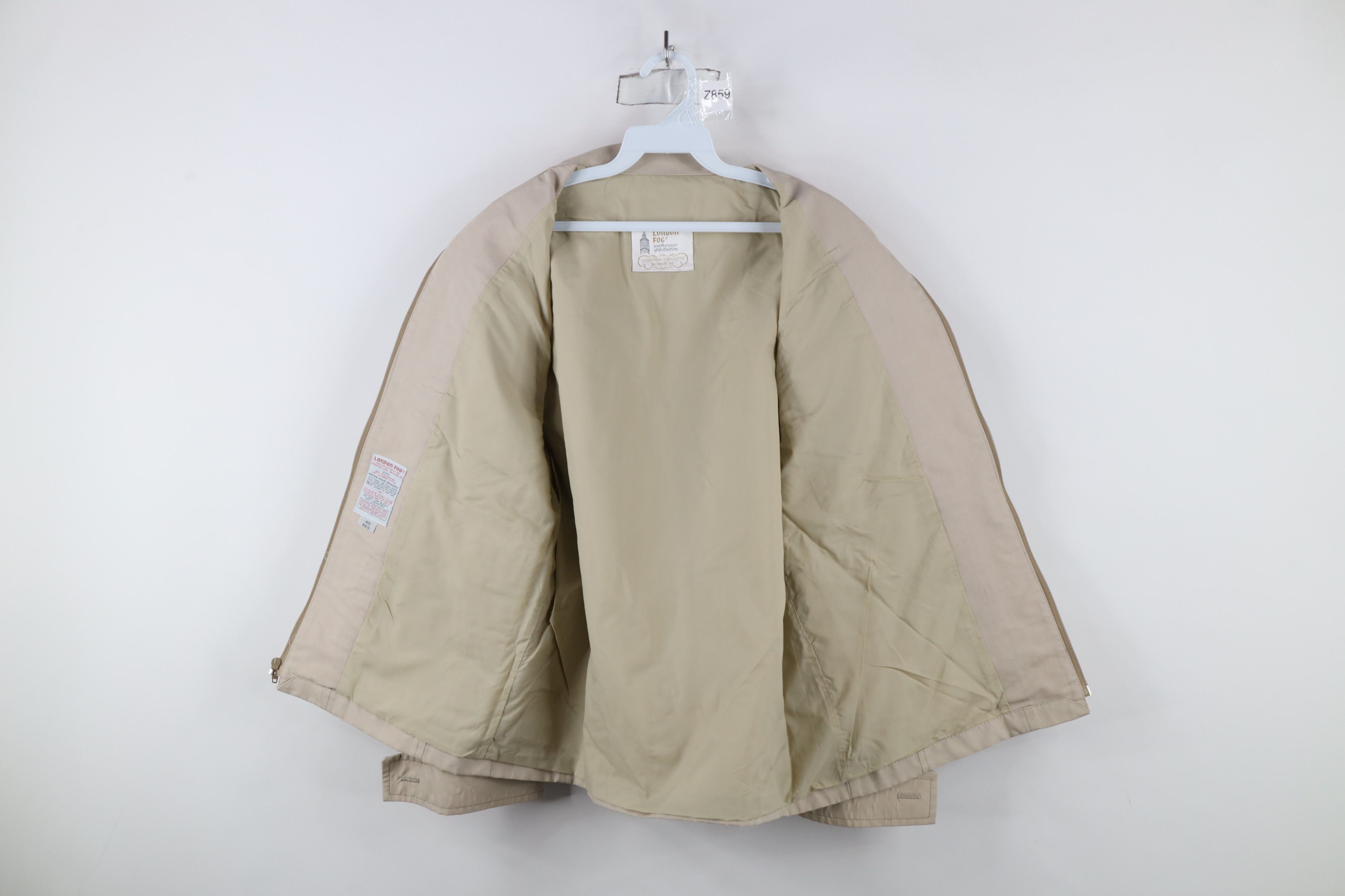 Vintage Vintage 70s Streetwear Full Zip Bomber Jacket Beige USA Size US L / EU 52-54 / 3 - 9 Thumbnail