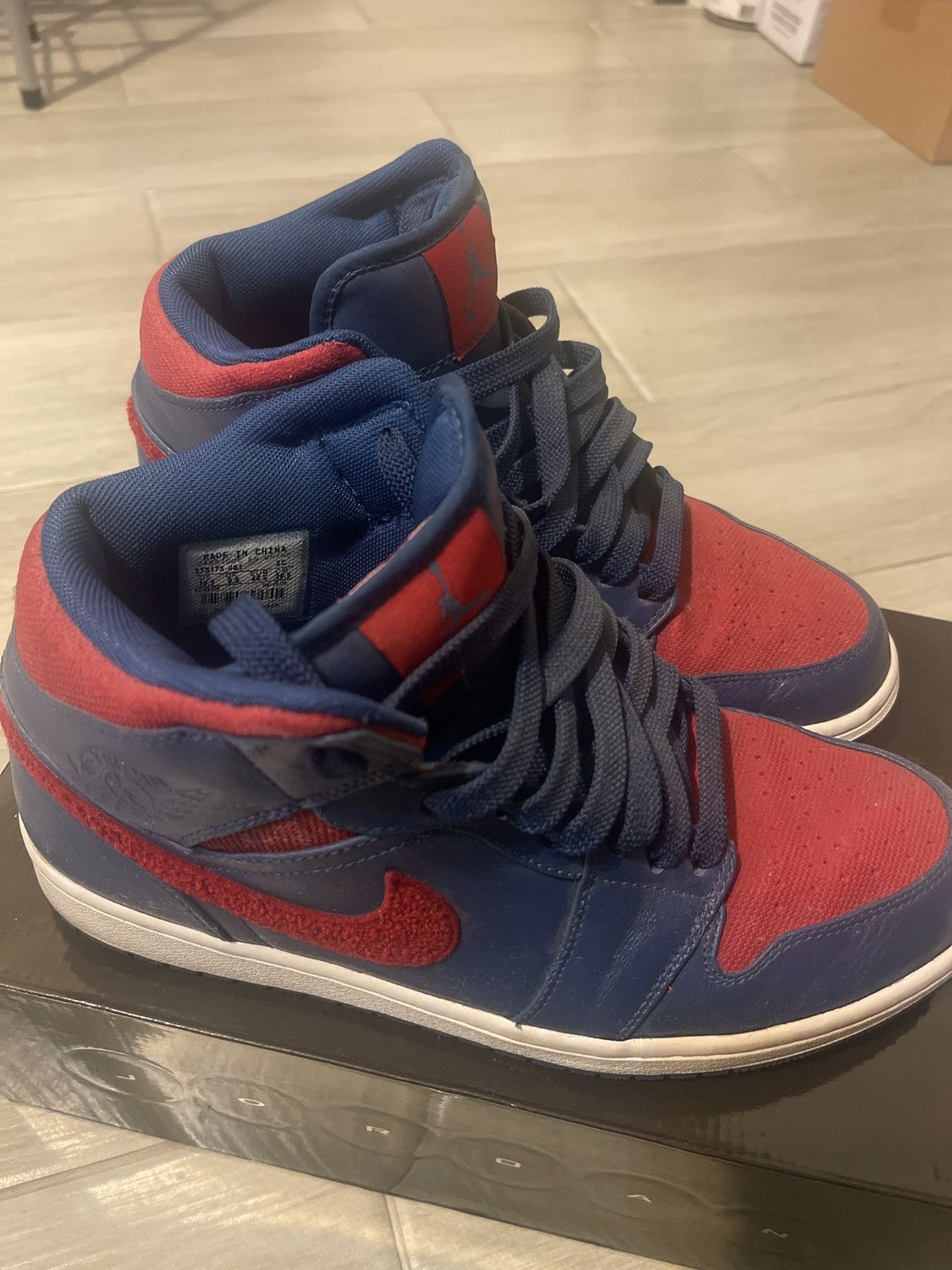 Jordan Brand Nike Air Jordan 1 French Blue Phat 2009 Premier Size US 10.5 / EU 43-44 - 7 Thumbnail
