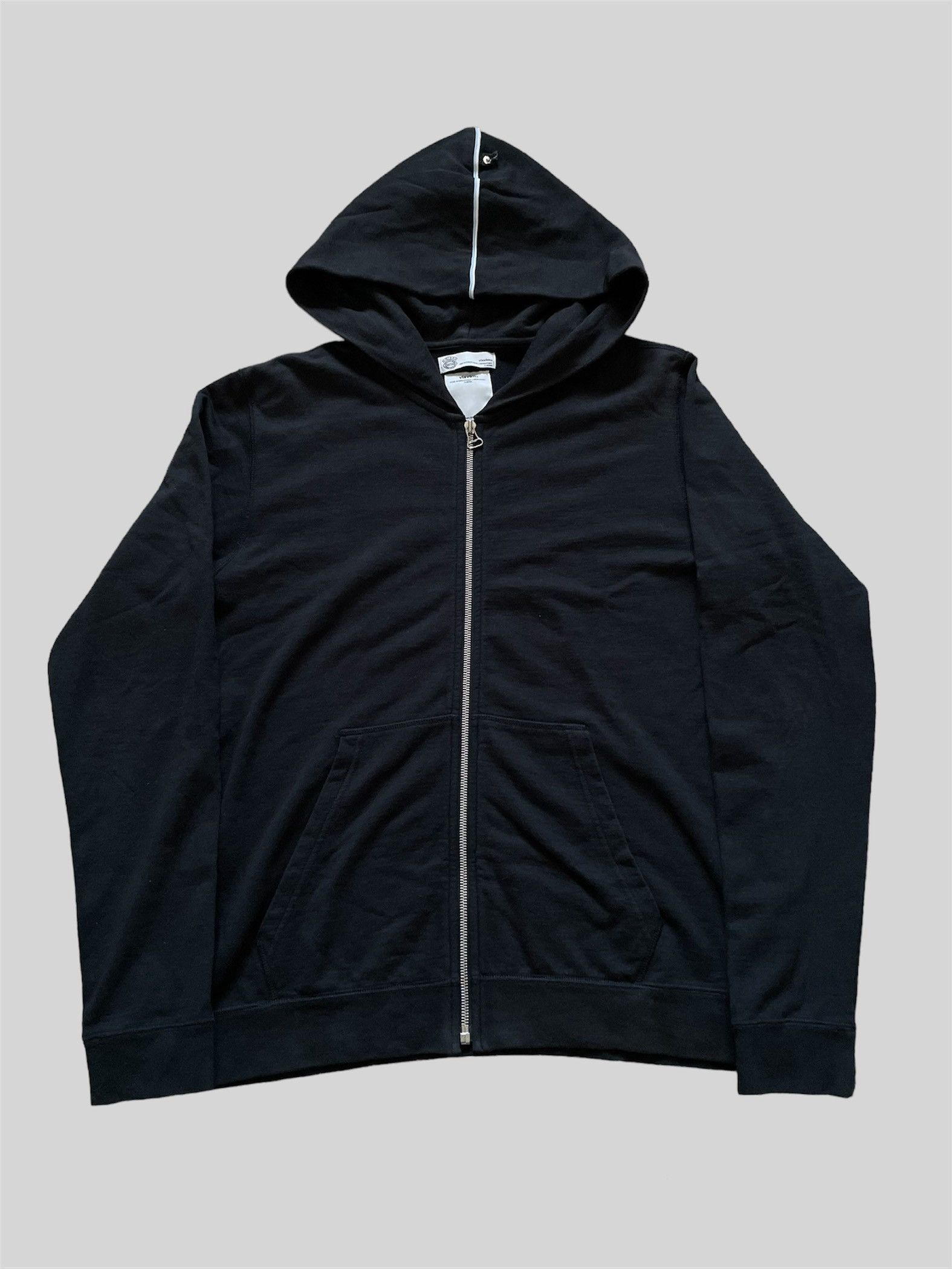 image of Visvim Giza Cotton Black Zip Up F.z. Hoodie, Men's (Size Small)