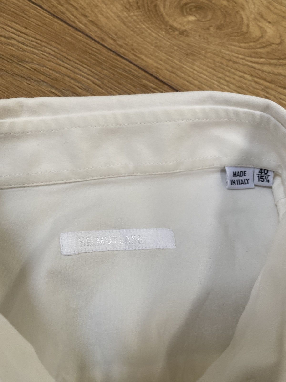 Helmut Lang Helmut Lang Classic White Button-Up Shirt Size US M / EU 48-50 / 2 - 2 Thumbnail