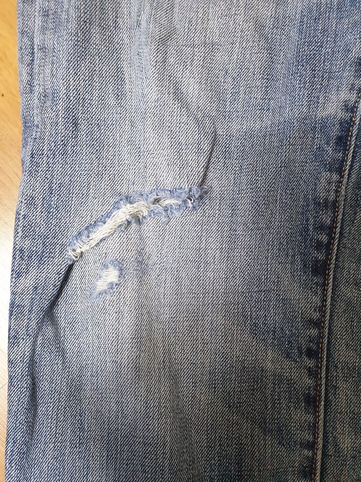 Levi's Levis 501 Big E Distressed Grunge Rock Distressed Jeans Size US 30 / EU 46 - 4 Thumbnail