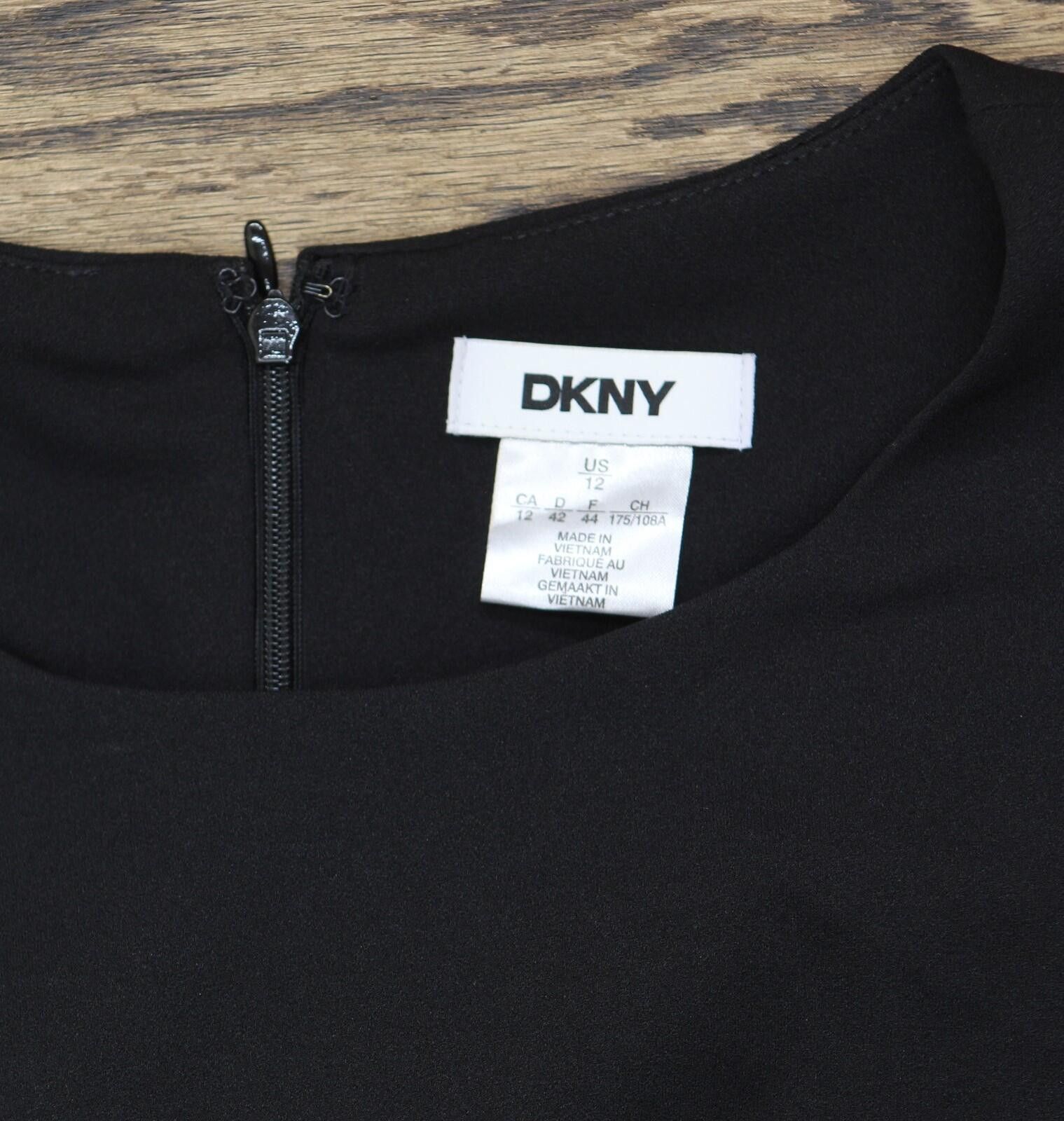 DKNY Nwt Dkny Mixed-media Fit Flare Dress Dd3j1489 Black 12 Size XL / US 12-14 / IT 48-50 - 4 Thumbnail
