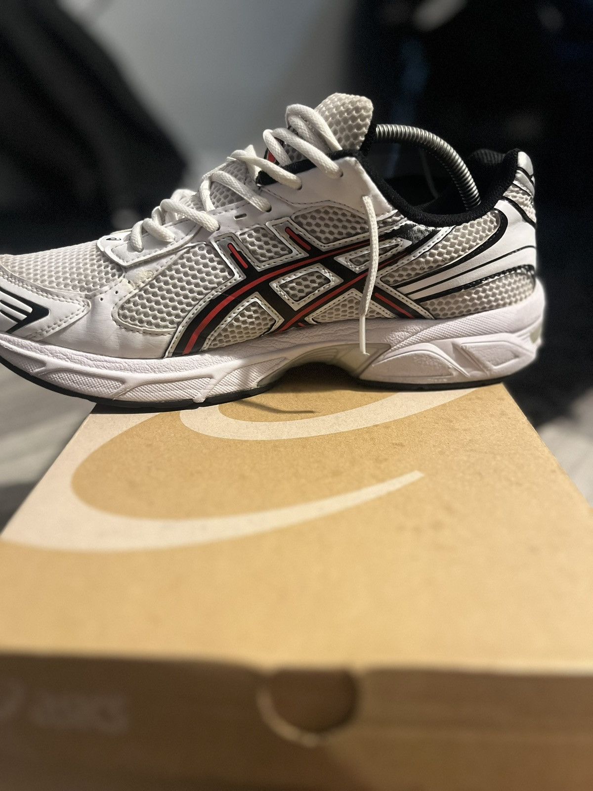 Asics Asics Gel 1130 'White Electric Red' Size US 11.5 / EU 44-45 - 3 Thumbnail