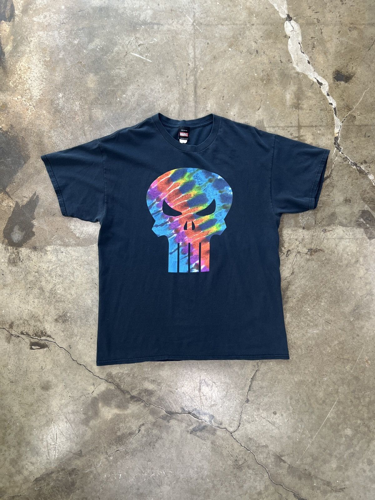 Marvel Comics × Vintage Vintage Marvel Punisher Pride Tie Dye Skull Movie Tee Large Size US L / EU 52-54 / 3 - 2 Thumbnail
