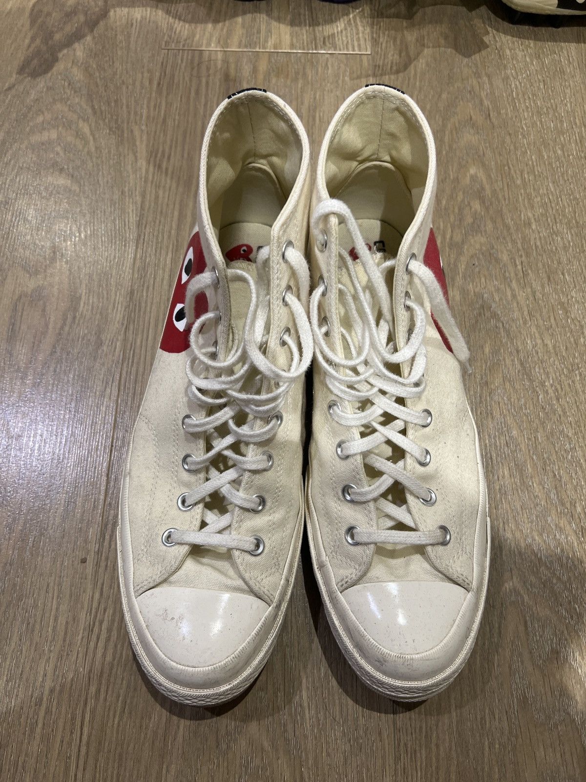 Comme des Garcons Comme des Garçons Play x Chuck 70 High 'Milk' 2023 Size US 13 / EU 46 - 4 Thumbnail