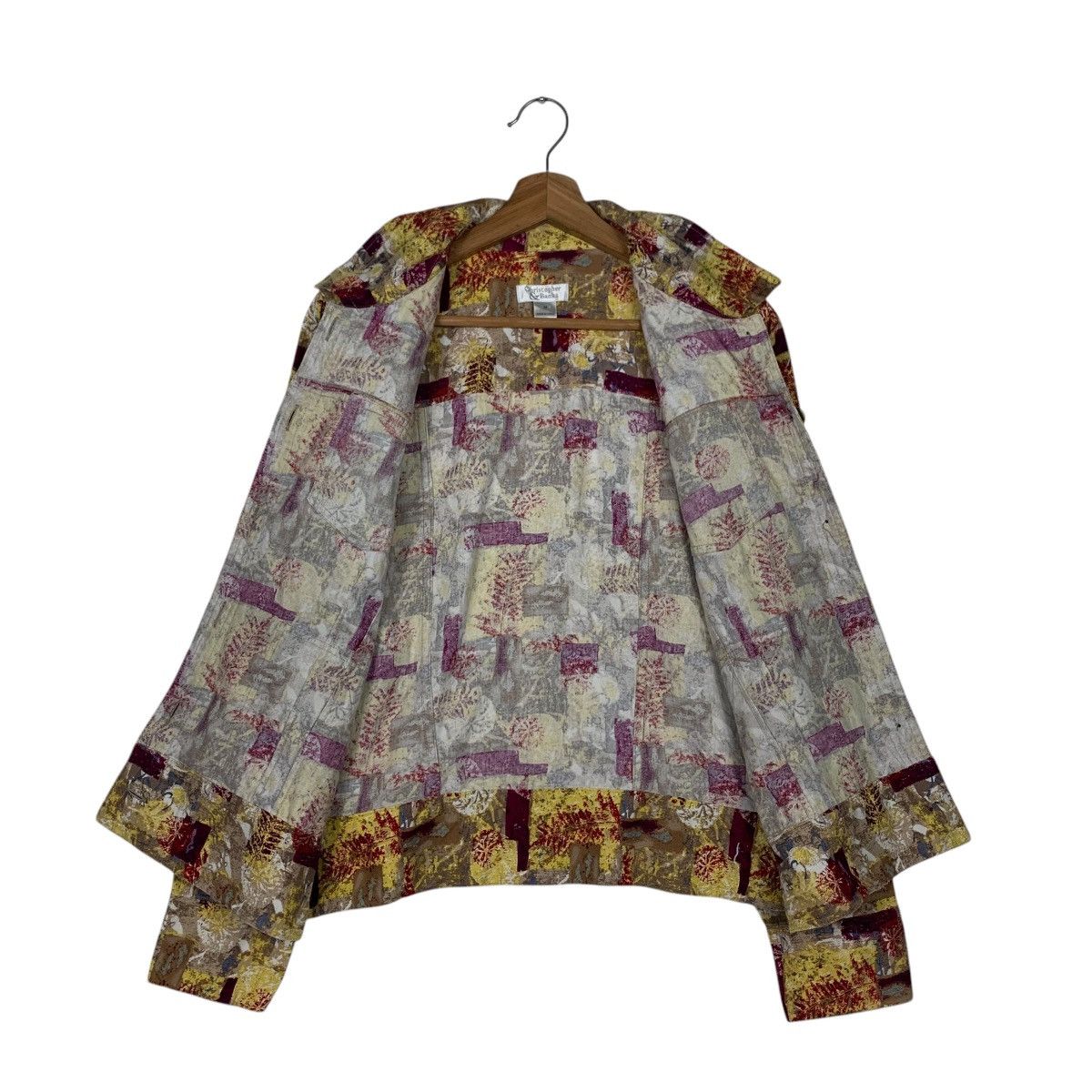 Japanese Brand CHRISTOPHER BANKS Abstract Leaf Print Shirt Jacket #2155-C95 Size M / US 6-8 / IT 42-44 - 11 Thumbnail