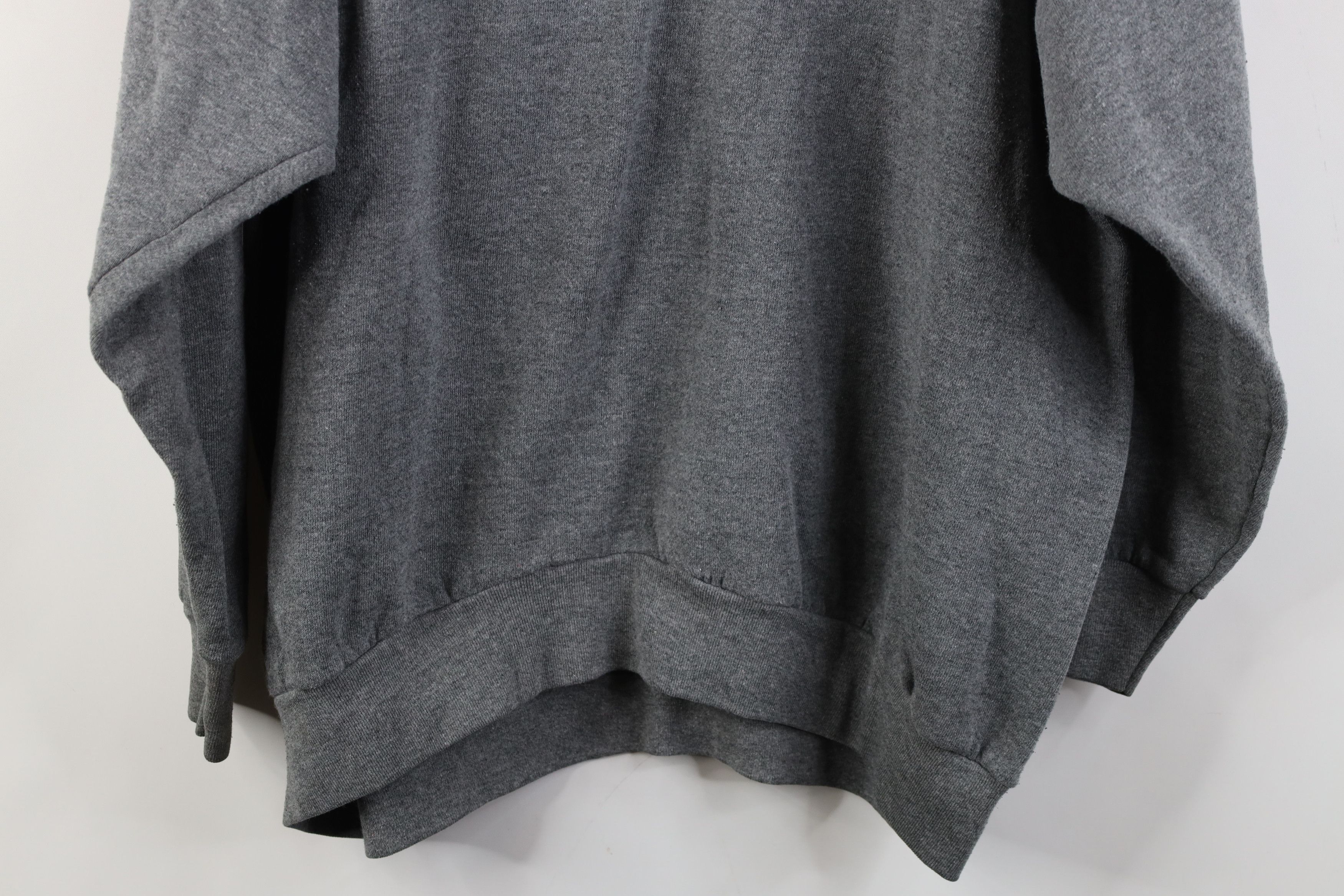 Vintage Vintage 90s Streetwear Blank Crewneck Sweatshirt Gray USA Size 3XL / US 20-22 - 12 Thumbnail