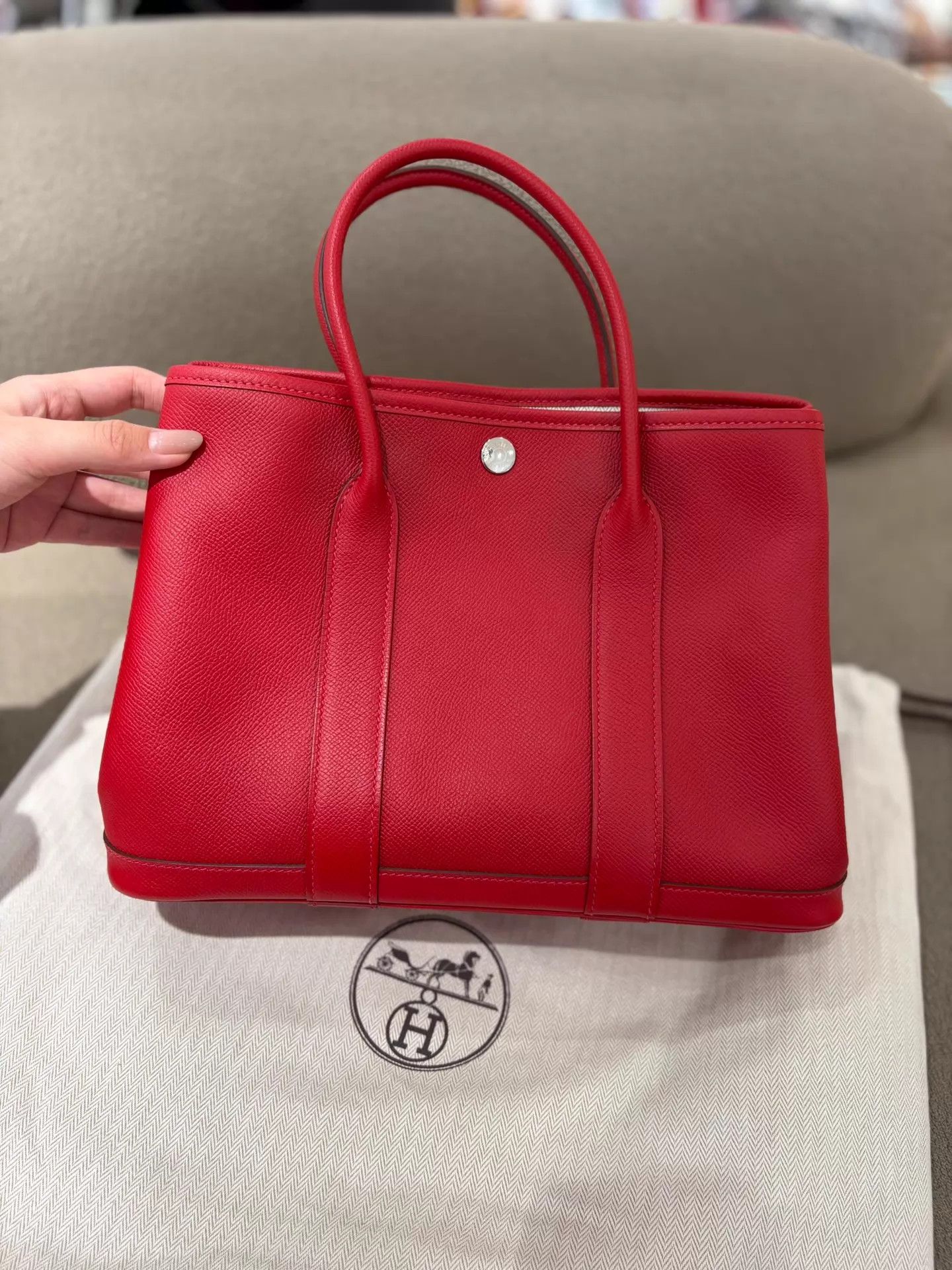 Hermes Hermes Red Garden 30 99 New with Dust Bag A Stamp Size ONE SIZE - 2 Thumbnail