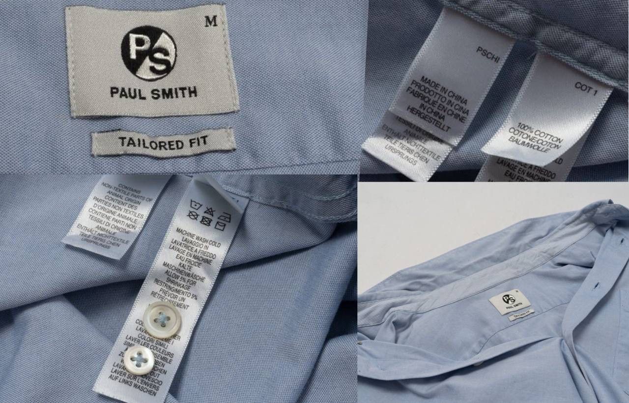 Paul Smith 🔵PS PAUL SMITH tailored fit Oxford Long Sleeve shirt Pocket Size US M / EU 48-50 / 2 - 3 Thumbnail