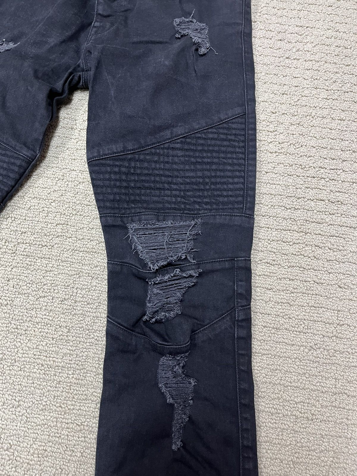 Stampd Stampd x Gap x GQ Distressed Moto Denim Jeans 32 x 30 Size US 32 / EU 48 - 3 Thumbnail