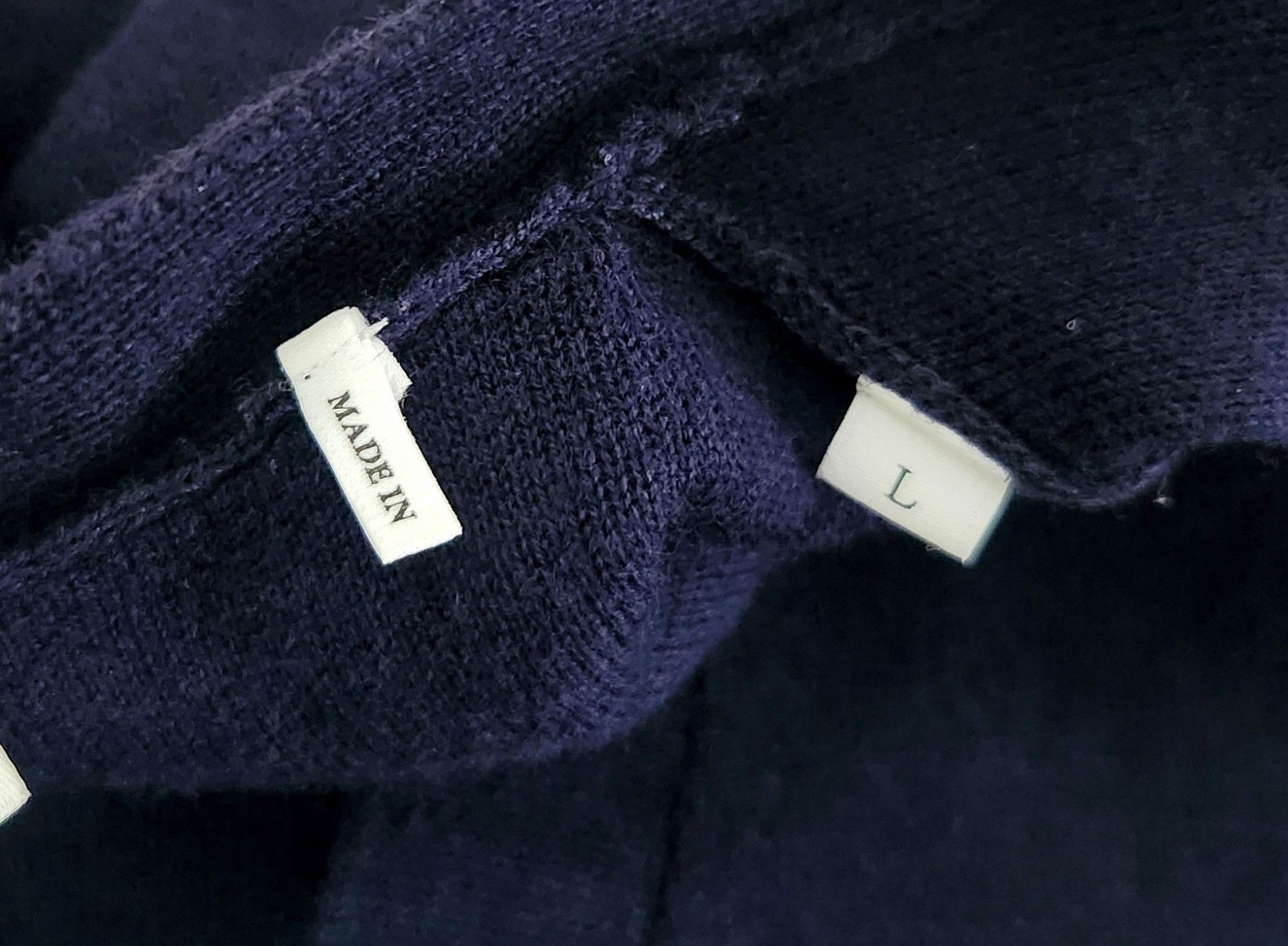 Sandro Sandro Wool & Cotton Blend Cardigan Navy Blue Embroidered Size US L / EU 52-54 / 3 - 6 Thumbnail