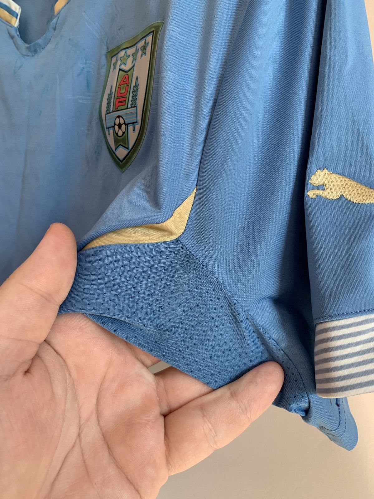 Puma Uruguay Home Football Shirt Puma Soccer Jersey Size M Size US M / EU 48-50 / 2 - 9 Thumbnail
