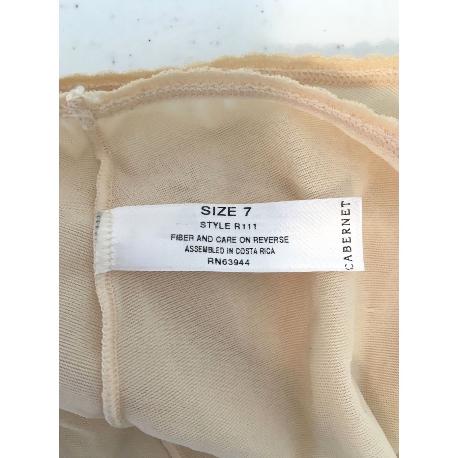 Vintage VINTAGE 1980s MUSHROOM GRANNY NYLON PANTIES LACE SHEER Beige 7 Cabernet Rockabilly Nervy Size 28" / US 6 / IT 42 - 5 Thumbnail