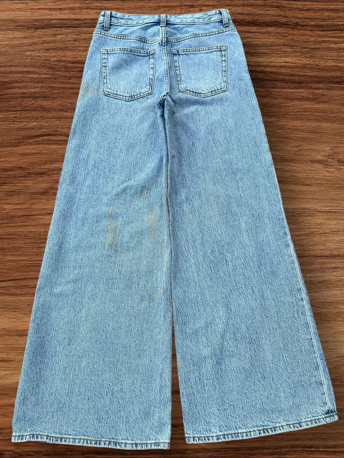 Japanese Brand × Vintage Vintage Japanese Brand Dirty Washed High Rise Wide Leg Jeans Size 26" / US 2 / IT 38 - 2 Thumbnail